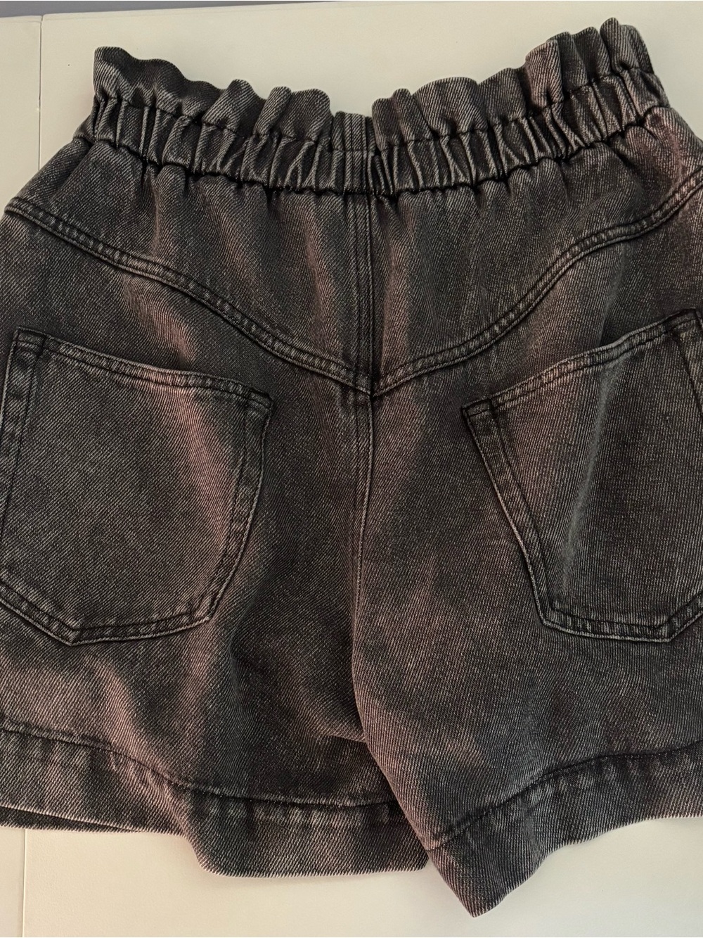 Isabel Marant Black Washed High-Waist Paperbag Shorts EU 40 - Picture 2 of 4